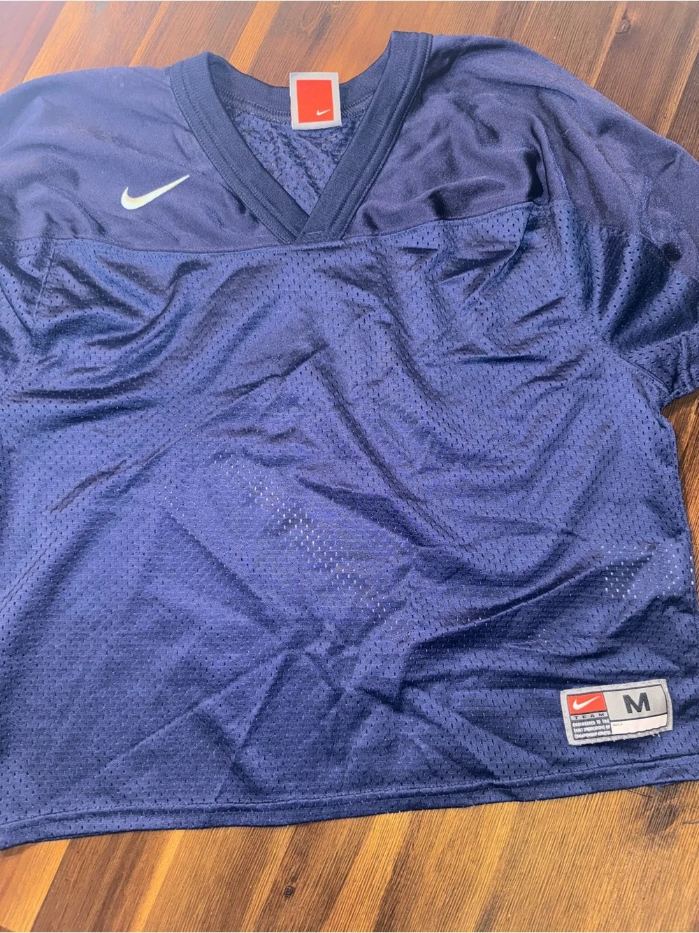 Nike Team Youth Medium Navy Mesh Football Practice Jersey
